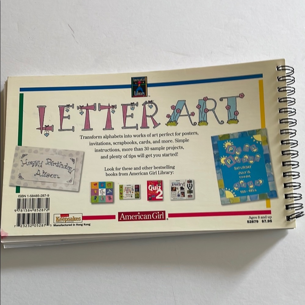 American Girl Letter Art Book Retired - Picture 5 of 5